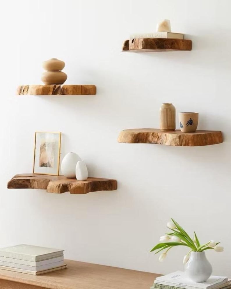 WoodovaCraftworks Teak Wall Shelf - Thumbnail 3