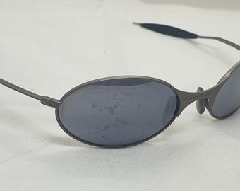 Vintage Oakley E Wire 2.1 Sunglasses: Light Ice Iridium, USA Made
