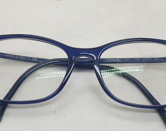 Gafas vintage Chanel 3281 c.503, color azul, tamaño 54-17-140