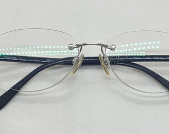 Chanel 2084 c.124 Vintage Rimless Eyeglasses Frame. Size 53-15-135. Made in Italy