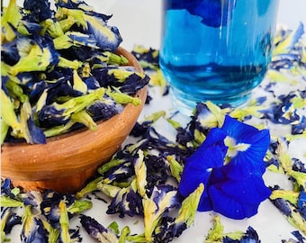 Butterfly Pea Flowers for Tea | Clitoria ternatea | Natural Blue Color Changing Tea