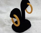 Bachelite orecchini trafitto Hoops Lemony giallo Simichrome testata bachelite Hoop trafitto orecchini Art Deco trafitto orecchini a cerchio