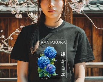 T-shirt Kamakura Hydrangea – Japans botanisch reisshirt