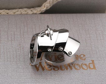 New In Box Vivienne Westwood Ring,Silver Armor Saturn Ring,Gift for Her