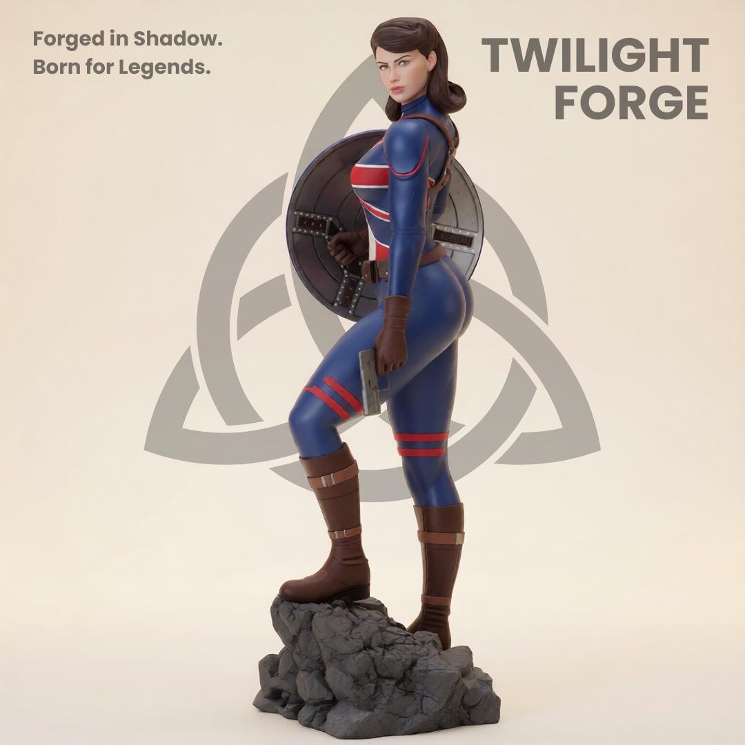 Captain Carter STL | 1:6 Scale Shield Heroine Statue | SFW / NSFW 3D ...