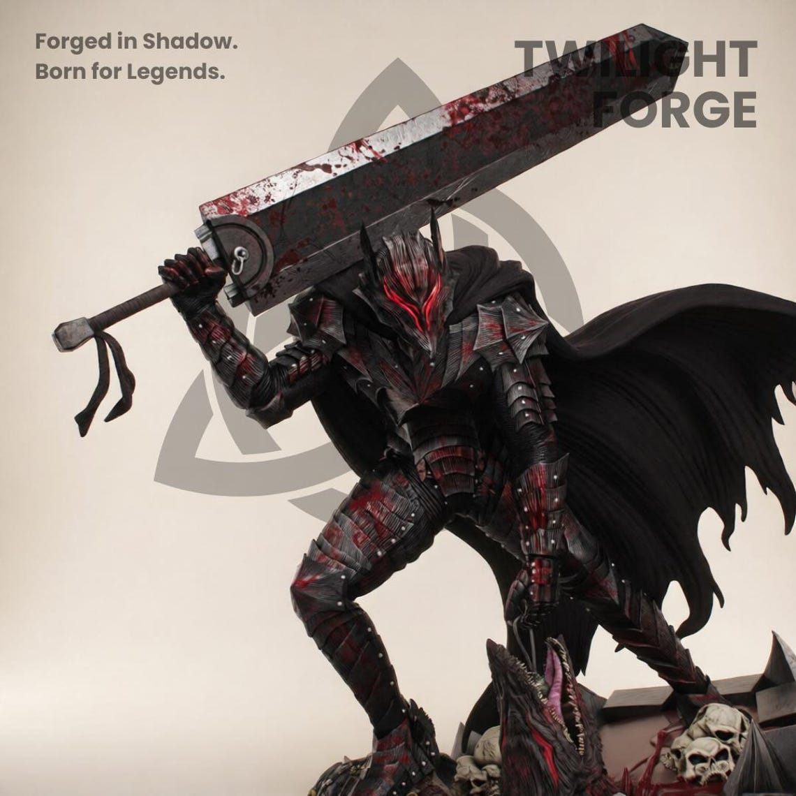 Guts – Berserk STL | Black Swordsman Armor Diorama | Dark Fantasy Resin ...