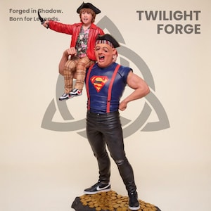 Chunk And Sloth STL File – Classic Adventure Duo Statue for Resin 3D Printing