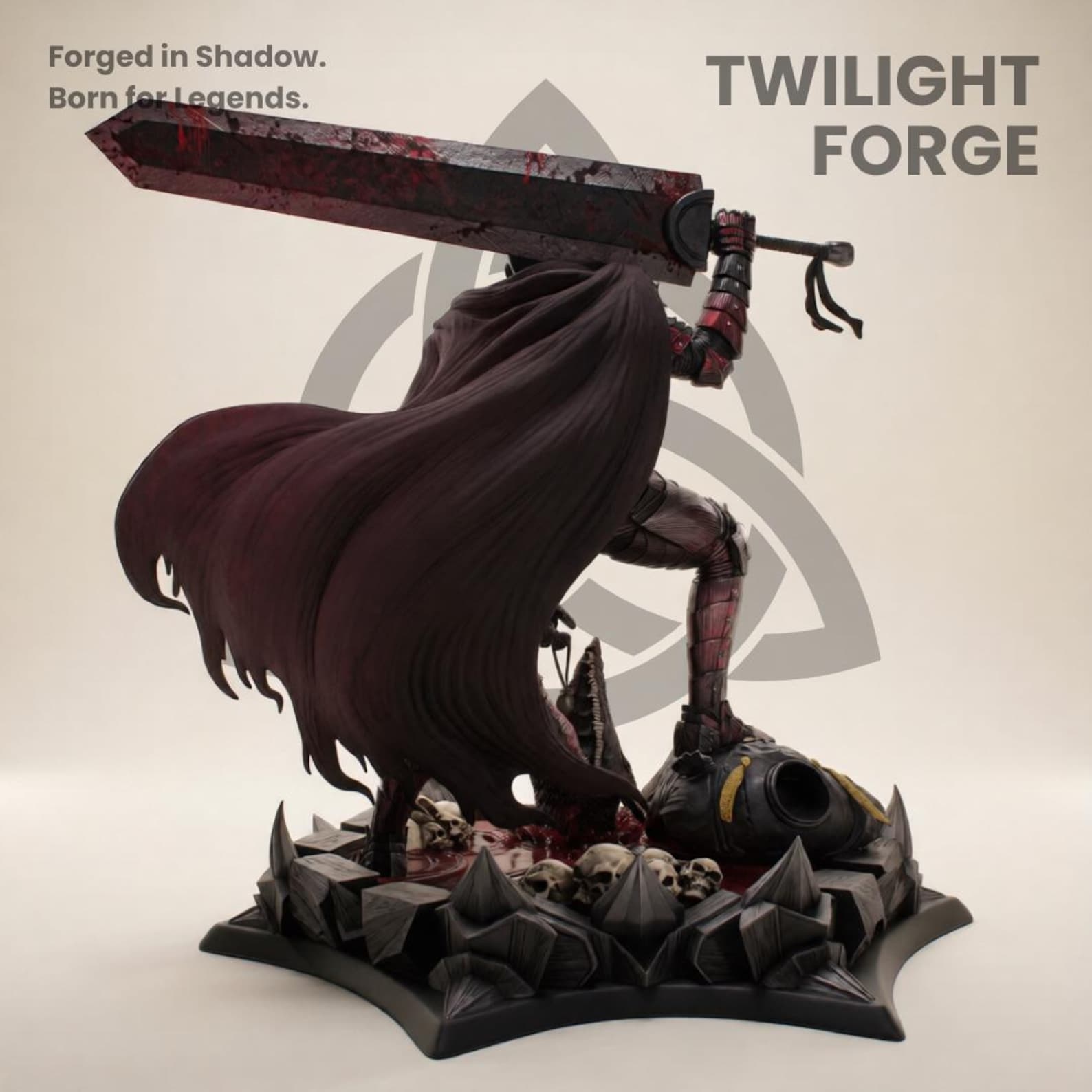 Guts – Berserk STL | Black Swordsman Armor Diorama | Dark Fantasy Resin ...