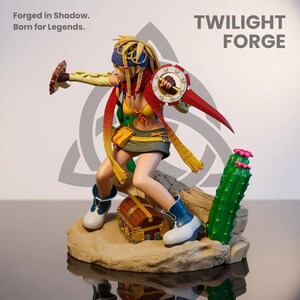 Rikku Final Fantasy bust STL anime display model