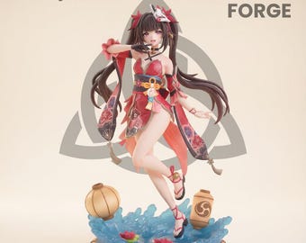 崩壊スパークル STL 1/10スケール アニメフィギュア 水ベース Waifu 3Dプリントモデル サポート材付き
