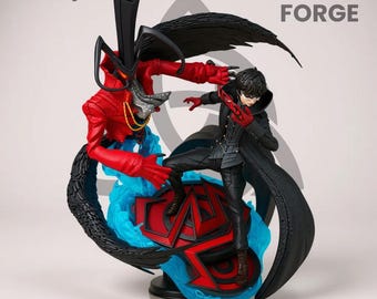 Joker i Arsene Persona 5 STL Diorama | Figurka anime Phantom Thief | Figurka do druku 3D