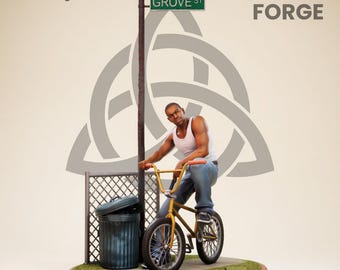 Plik STL Urban Street Rider, skala 1/6, postać miejska, wydruk 3D, model, statuetka BMX, pobieranie cyfrowe