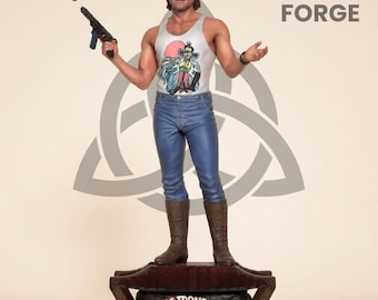 Jack Burton Action Hero Statua STL Plik do druku 3D Model kolekcjonerski kultowego filmu