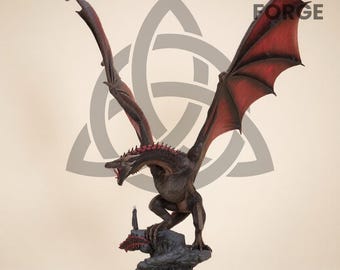 Kolekcja figurek smoków Drogon i Daenerys z Gry o Tron w formacie STL do druku 3D