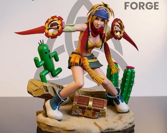 Rikku Final Fantasy STL Figure – Dynamic Thief Girl Statue, JRPG Anime 3D Print, Resin Collector Model