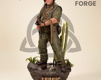 Żołnierz komedii wojennej STL 1/6 Skala Jungle Trooper Statuetka Model taktyczny do druku 3D Podziel pliki Pobieranie cyfrowe