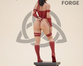 Elektra STL | Bohaterka Ninja Assassin | Statua w skali 1:6 | Model do druku 3D SFW / NSFW
