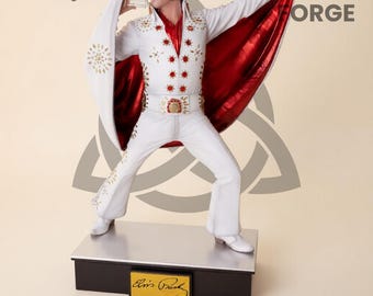 Elvis White Jumpsuit STL Statue, plik do druku 3D, legendarna ikona rocka