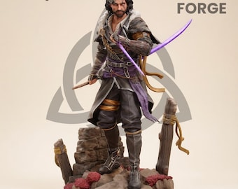 Ekspedycja 33 Verso STL Model do druku 3D Realistyczny wojownik fantasy szermierz w skali 1/7
