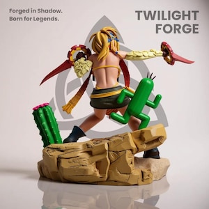 Rikku Final Fantasy keychain STL mini anime figure