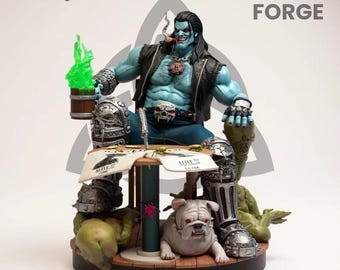 Lobo STL Diorama | The Main Man 3D Printable Statue | Comic Villain Figure