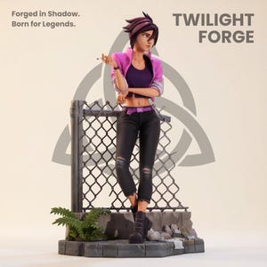 Invisigal Dispatch STL 1/7 Scale Stylized Female Game Character Casual Urban 3D Print Model