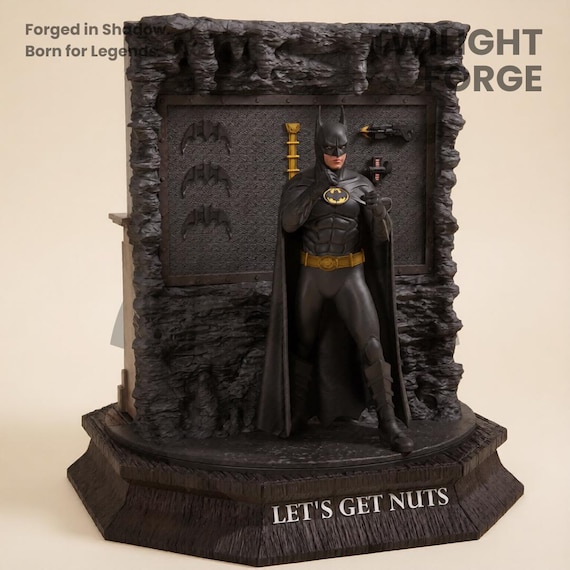 Billionaire Hero Mansion Scene STL File Collector Statue 3D Print Model Digital Download