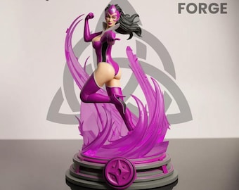 Cosmic Star Lantern Girl STL Figure – Purple Energy Warrior 3D Print Model