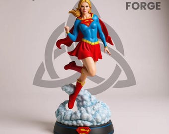 Sky Power Girl STL Figure – Flying Heroine 3D Print Model