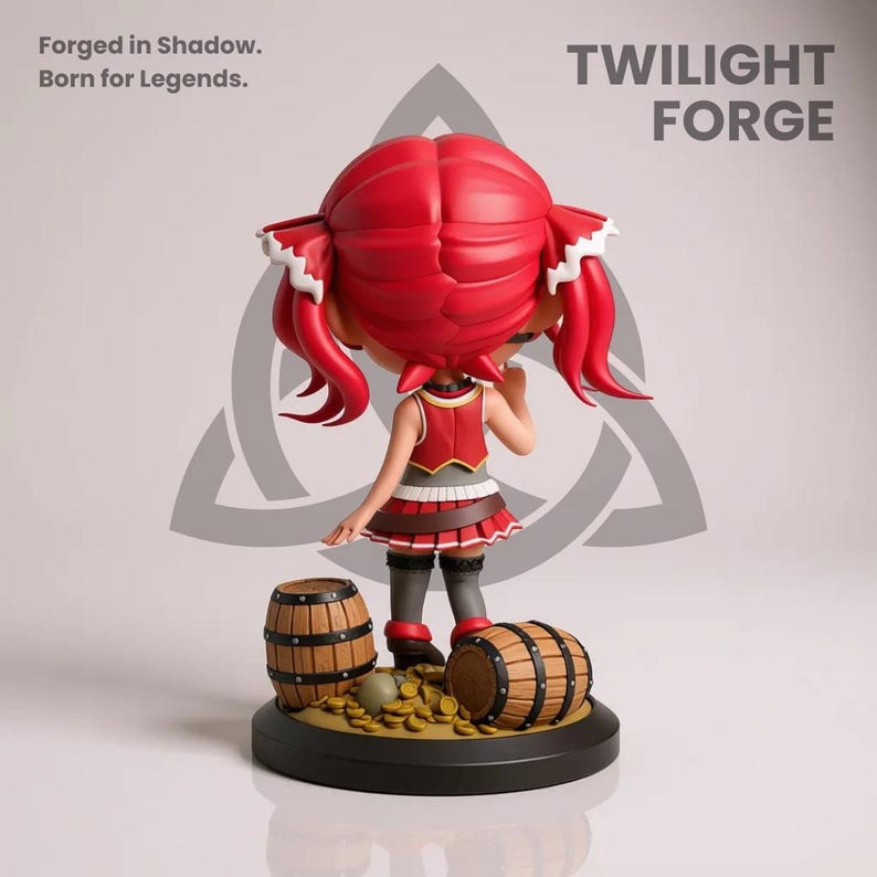 VTuber pirate chibi statue STL