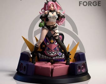 Nicole + Chibi – Zenless Zone Zero STL Figure | 1:6 Scale Resin Model