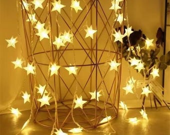 LED Star String Lights, Fairy Garland Bulb Lights for Wedding, Party, Home and Garden Decoration