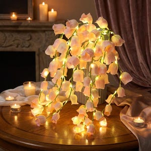 Hängande LED-liljekonvaljblomma 1/5 st ljusslinga, romantiska ljusslingor för bröllop, festdekorationer