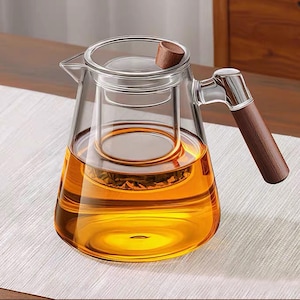 Teekanne mit hohem Borosilikatglas - Hochtemperaturbeständiges High-End-Haushalts-Teeset (| 800ML / 1100ML, 2/6 Tassen Optionen)