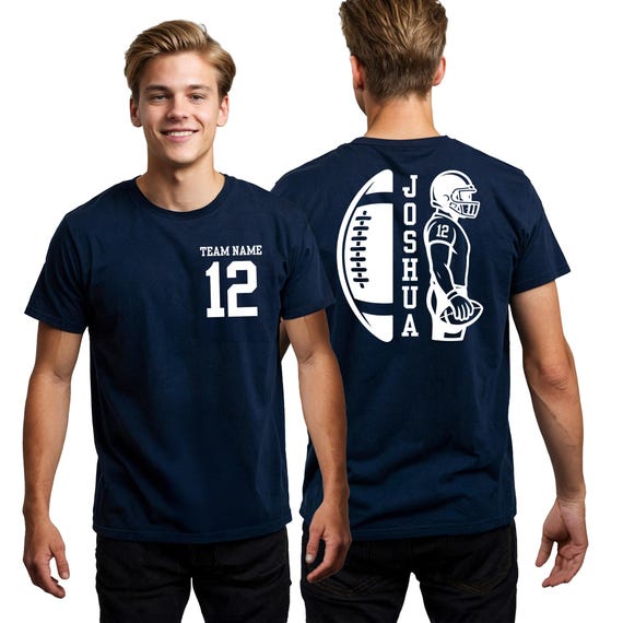 Custom Football Mom and Dad Shirt, Personalized Football Player Name Tee, Game Day Football Number Top, Sports Dad Gift, Team Jersey Shirt