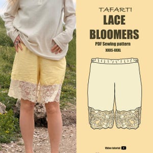 Lace Bloomers Sewing Pattern – Elastic Waist | PDF + Video Tutorial