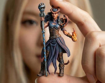 Miniaturowy model RPG Fantasy Sorceress 32 mm–75 mm–110 mm