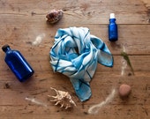Indigo Shibori Itajime Silk Scarf Naturally Dyed Workshop Scarf Series Bind and Fold Melbourne