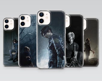 Custodia per telefono Leon Kennedy Resident Evil Cover per iPhone 17, 16Pro, 15, 14, 13, 12, Samsung S26, S25, S24, S23, A16, A56, A55, Pixel 10Pro, 9A
