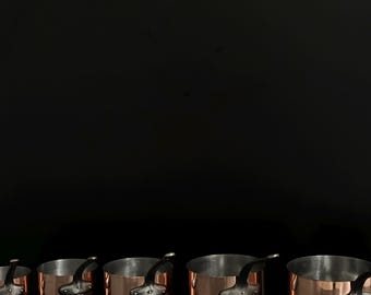 Premium Copper Casserole Set of 5 | Professional Cookware for Restaurant & Home Kitchen | Elegant Heavy Copper Pots