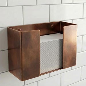 Solid Brass Multifold Paper Towel Holder, Wall-Mounted Dispenser for Bathroom or Kitchen