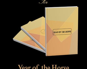 Notebook for Year of the Horse – Minimalist Abstract Journal, Chinese Zodiac Gift