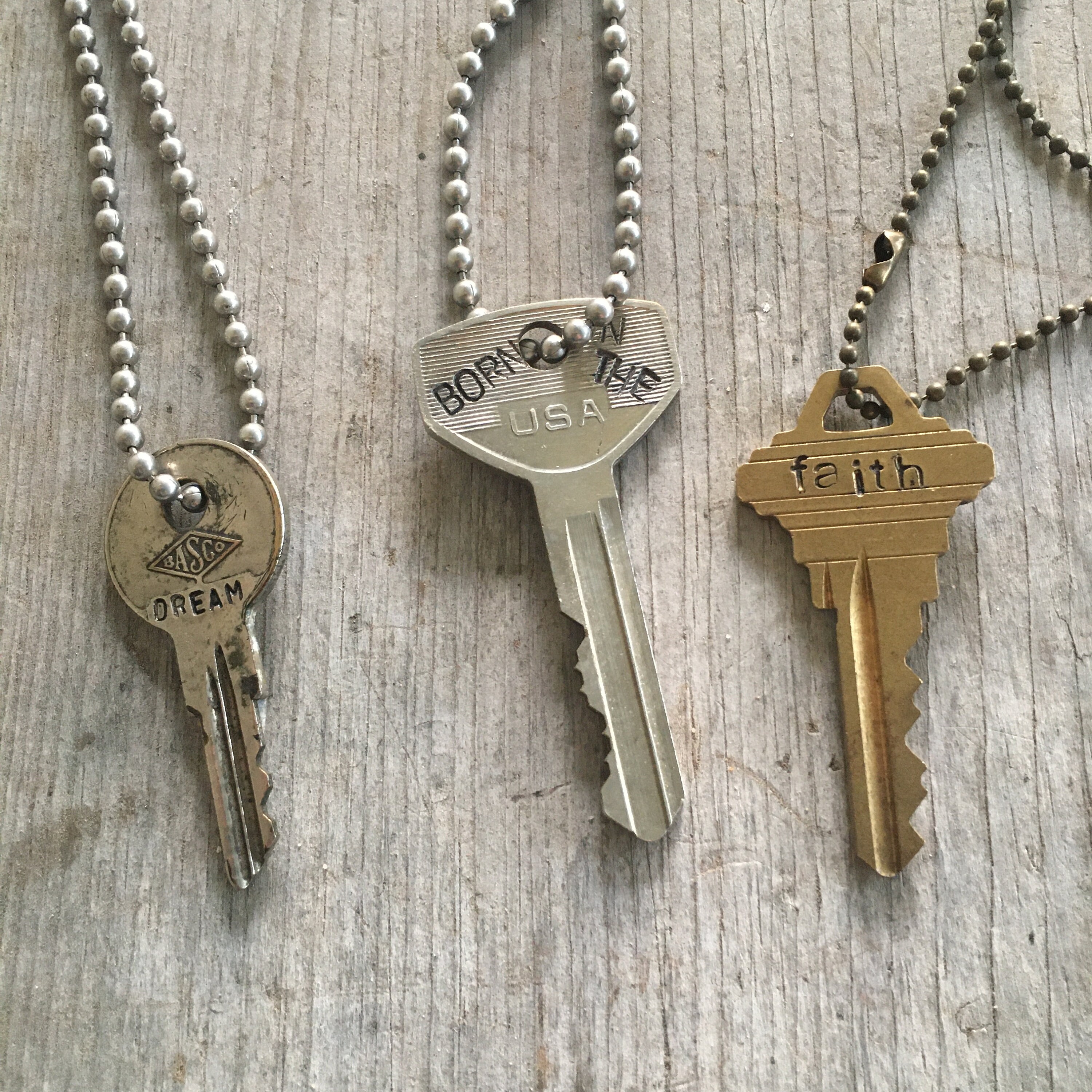 Hand Stamped Upcycled Key Necklace EXPLORE Giving Key | Etsy