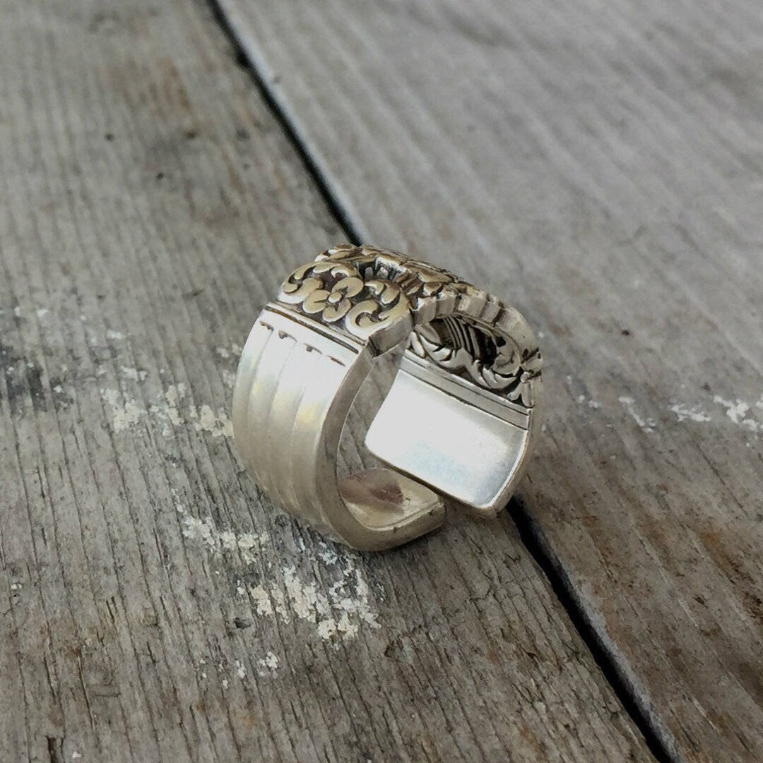 Vintage Silver Spoon Ring From Upcycled Silverware Spoon Jewelry ...