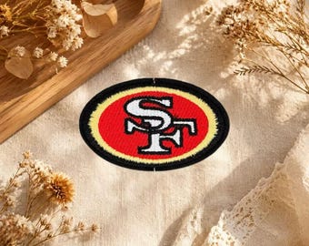 Aplique termocolante com o símbolo oval das Forças Armadas (SF), emblema bordado em vermelho, amarelo e preto, acessório decorativo para chapéus, bolsas e artesanato em jeans.