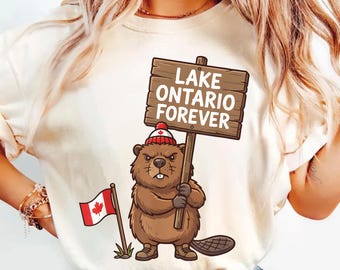 Lake Ontario T-Shirt, Beaver Graphic Tee, Canadian Lake Shirt, Comfort Colors Tee