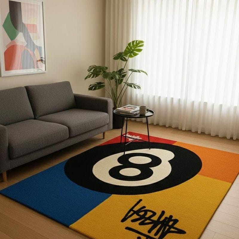 Number 8 Rug 8 Ball Rug - Etsy