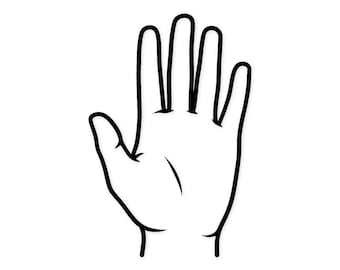 Offene Hand Symbol geschnitten Datei