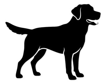 Labrador-Svg: Bold Silhouette Design für Abziehbilder