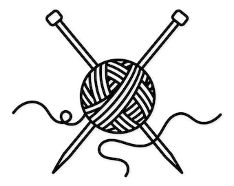 Knitting Needles Svg: Bold Design For Hobbyist Projects